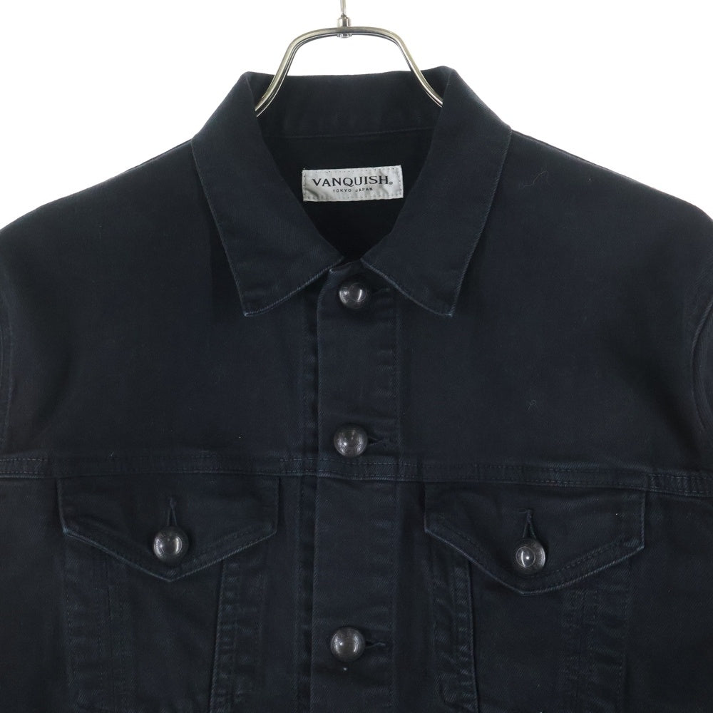 VANQUISH(ヴァンキッシュ) カラーデニムジャケット ブラック VJJ4039