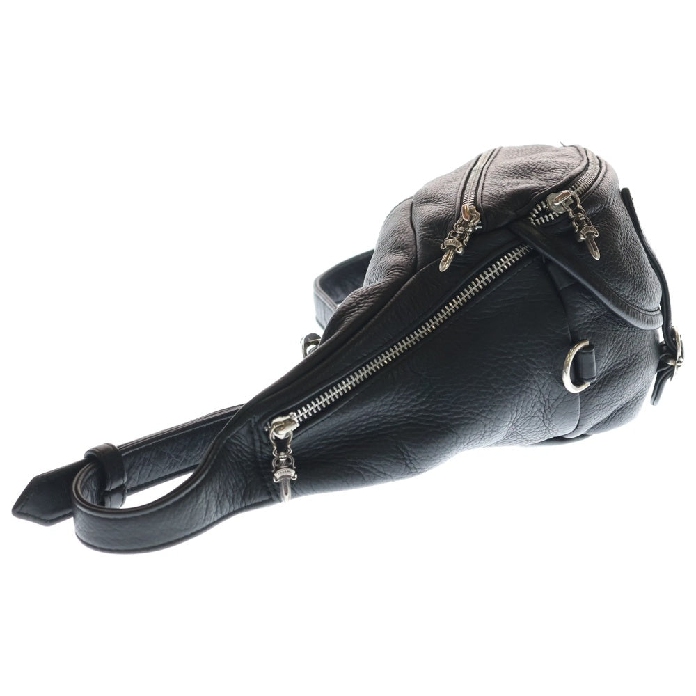 CHROME HEARTS(クロムハーツ) #1 SNAT PACK スナットパック ダガージップ ガンスリンガーベルト レザーウエストバッグ ブラック BCA378