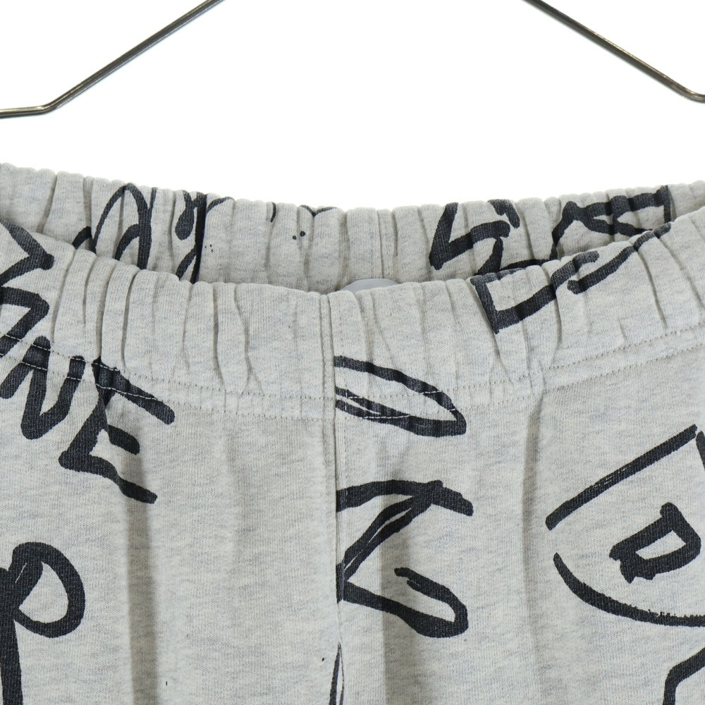 ASKYURSELF(アスクユアセルフ) SCRIBBLE ビンテージジョガー スウェットパンツ 総柄 グレー