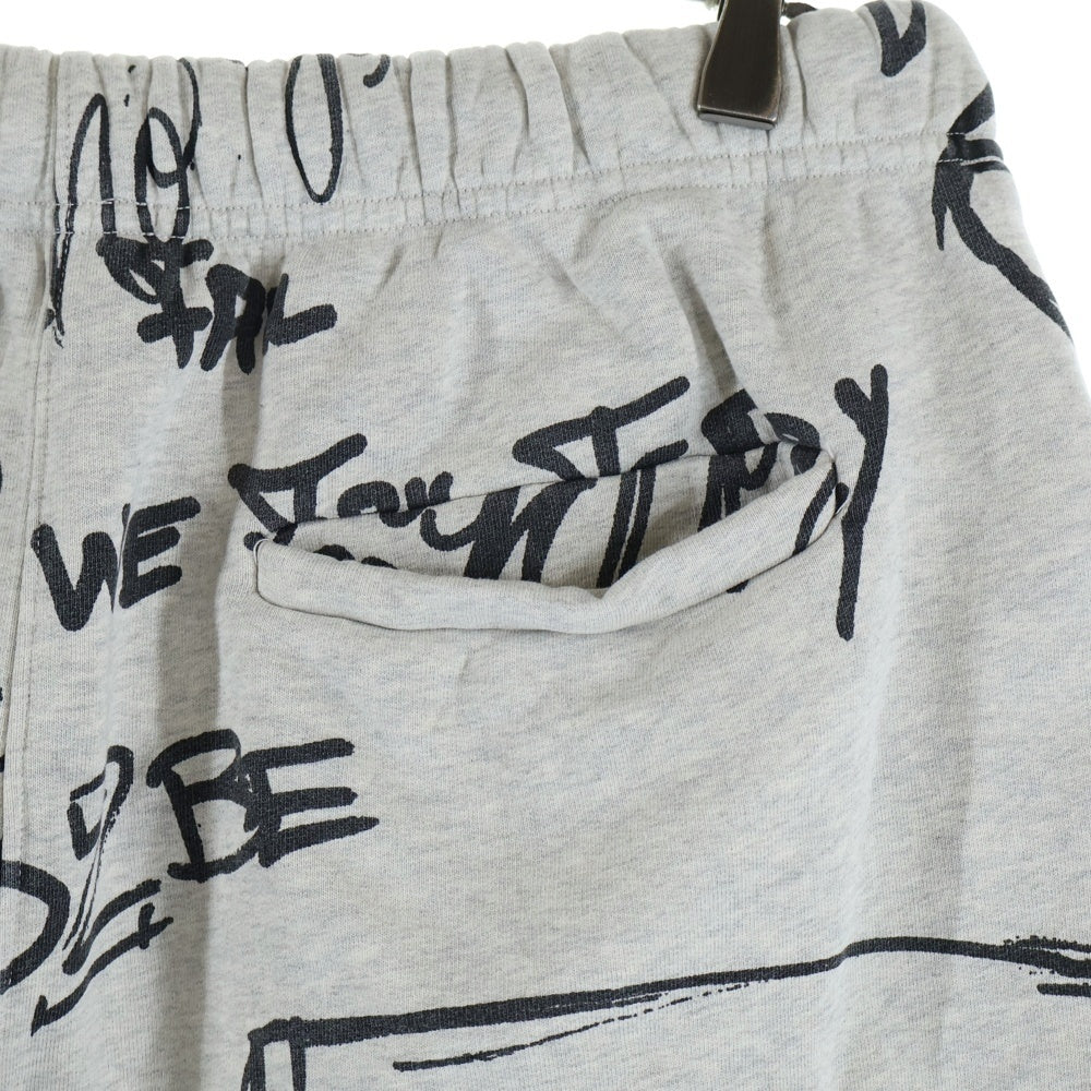 ASKYURSELF(アスクユアセルフ) SCRIBBLE ビンテージジョガー スウェットパンツ 総柄 グレー