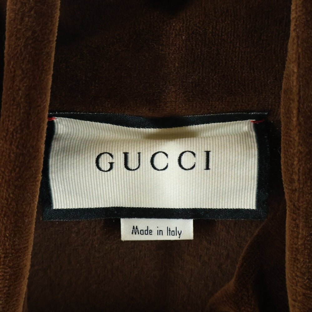 GUCCI(グッチ) 19SS シェニール ベロア オーバー ブルゾンジャケット トラックジャケット ブラウン/イエロー 562255