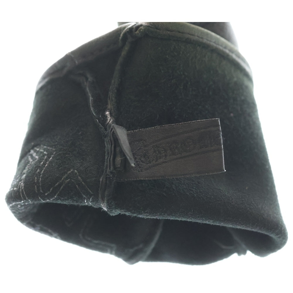 CHROME HEARTS(クロムハーツ) 3CEM CRS GLOVE セメタリークロス レザーパッチ レザーグローブ 革手袋 ブラック