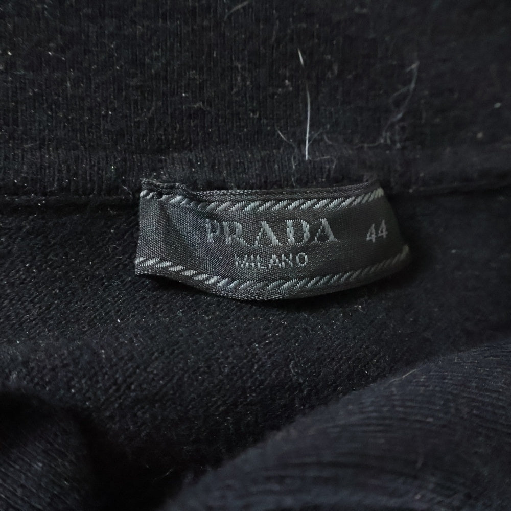 PRADA(プラダ) 23AW COTTON LONGSLEEVE POLO DNA793 コットン長袖ポロシャツ ブラック