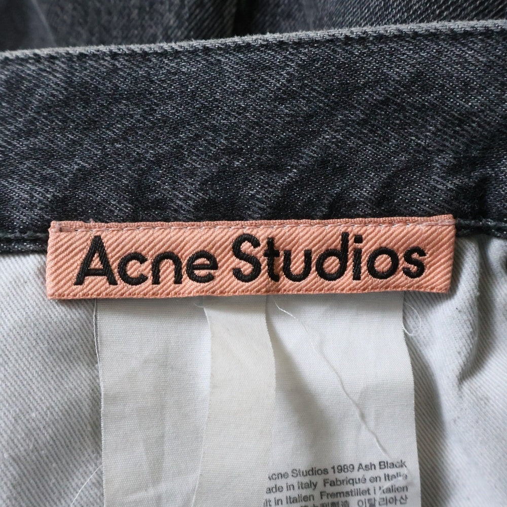 Acne Studios(アクネ ストゥディオズ) 1989 Ash Black B00322 アッシュ ワイドデニムパンツ ジーンズ