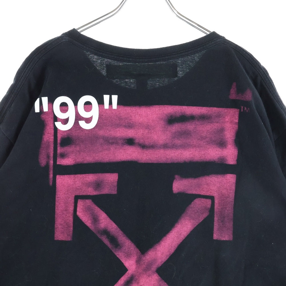 OFF-WHITE(オフホワイト) 19SS Stencil T-Shirt OMAA038R19185015 ステンシル クルーネック半袖Tシャツカットソー ブラック OMAA038R19185015