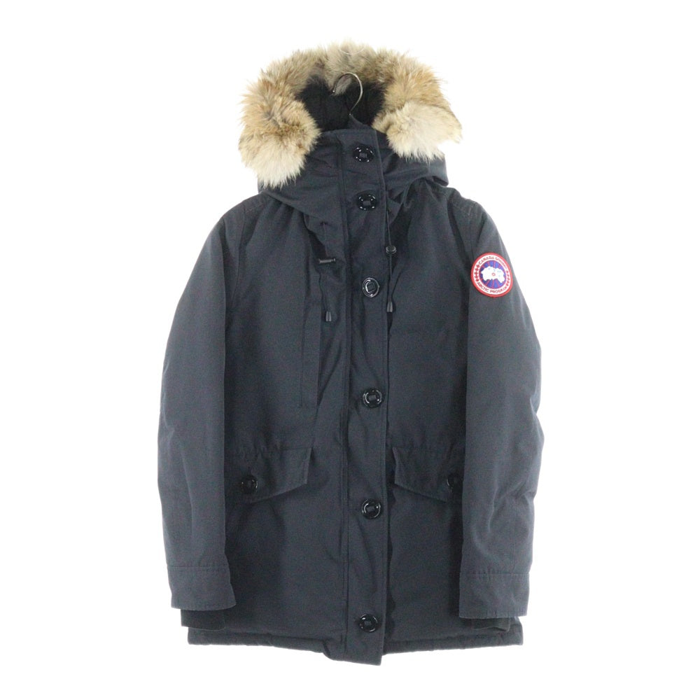 CANADA GOOSE(カナダグース) CHARLOTTE PARKA 2300JL シャーロットパーカー ジップアップ ファーフーデッド ダウンジャケット ブラック レディース