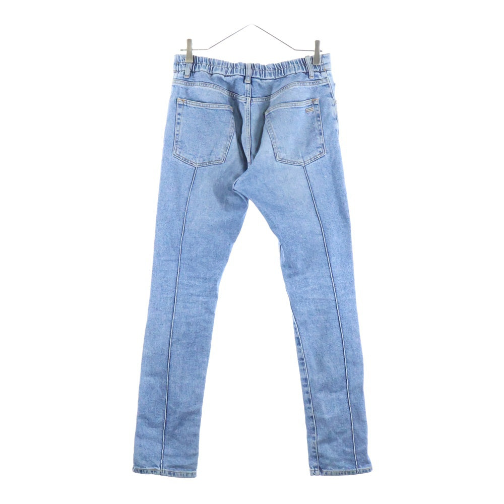 Palm Angels(パームエンジェルス) 18AW Straight Denim Pants PMYA009F18415005 フロントロゴ 裾ジップ ストレートデニムパンツ インディゴ