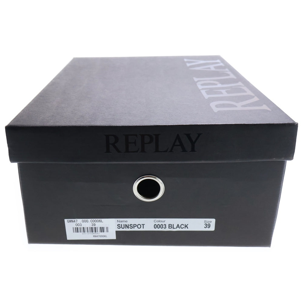 REPLAY(リプレイ) SUNSPOT C0006L レースアップ レザーブーツ ブラック レディース