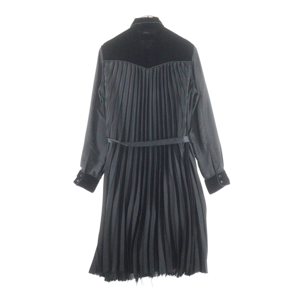 REPLAY(リプレイ) プリーツ 長袖シャツ ロングスリーブ ワンピース ブラック レディース 2257433