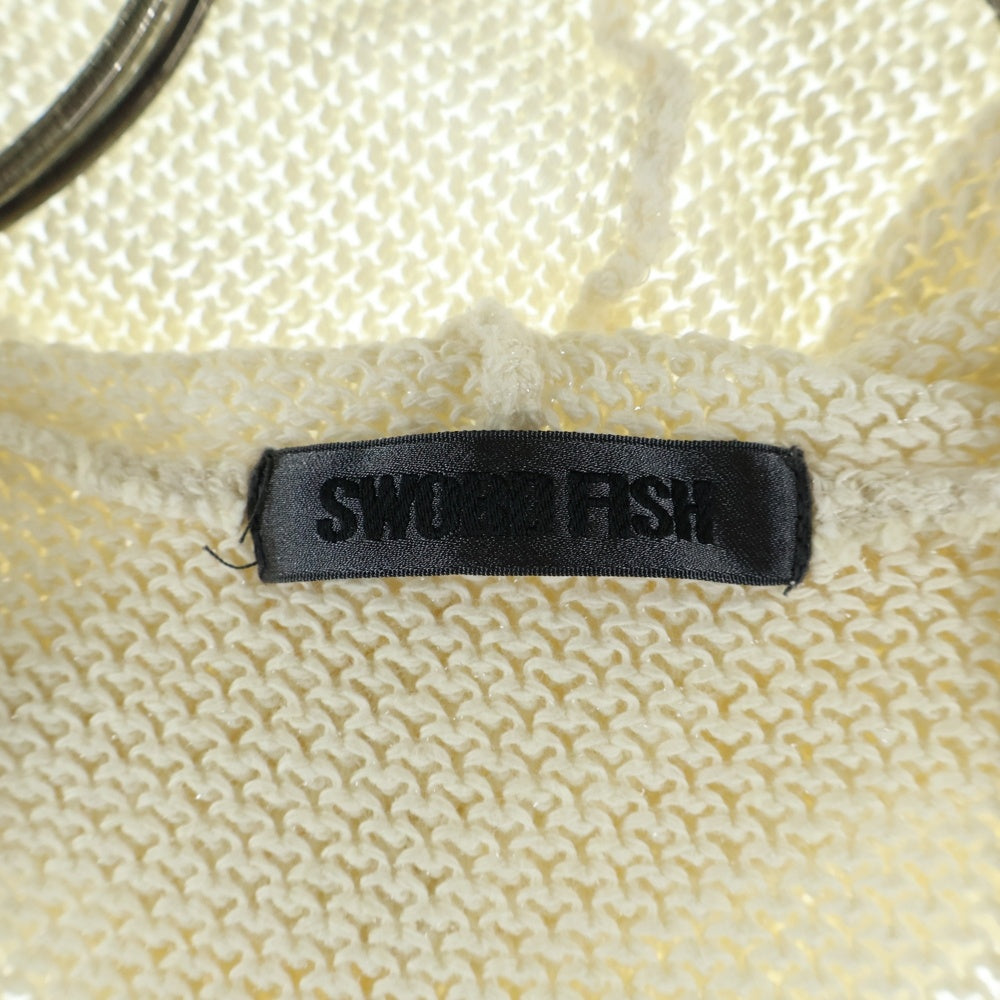 NO BRAND(ノーブランド) SWORD FISH 【ソードフィッシュ】 コットンフード付きカーディガン ベージュ レディース