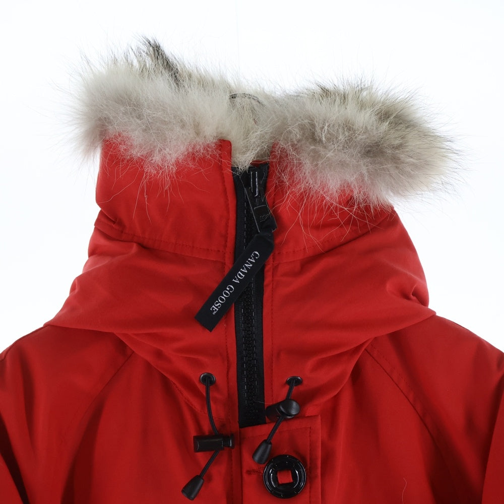 CANADA GOOSE(カナダグース) CHILLIWACK BOMBER 7950LA ロゴワッペン チリワックボンバー ジップアップ ファー フーディー ダウンジャケット レッド