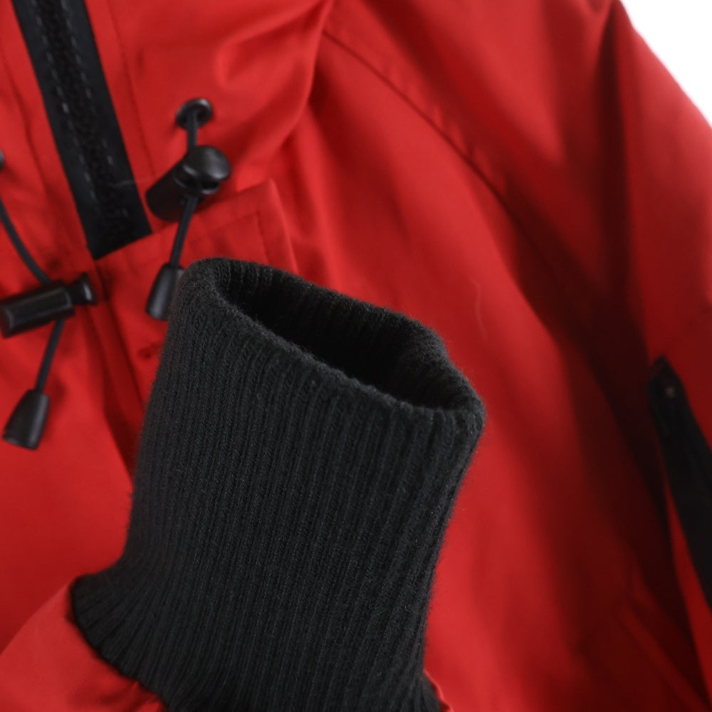 CANADA GOOSE(カナダグース) CHILLIWACK BOMBER 7950LA ロゴワッペン チリワックボンバー ジップアップ ファー フーディー ダウンジャケット レッド