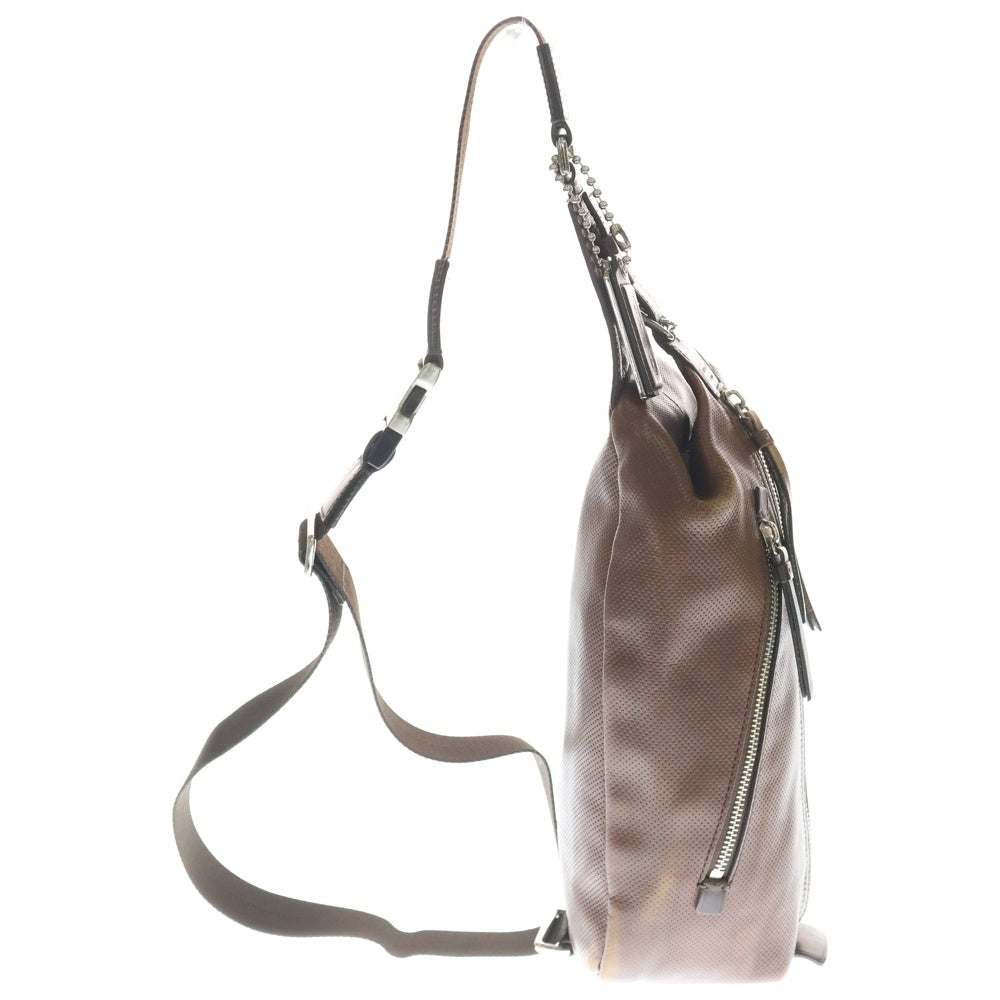 COACH(コーチ) トンプソン シボレザー ボディバッグ ブラウン J1293