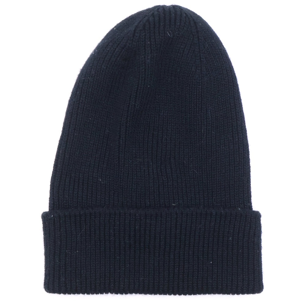 MONCLER(モンクレール) ロゴワッペン ニット帽 ビーニー ウール100% ブラック H20913B70500 A9342
