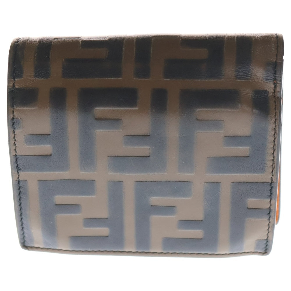FENDI(フェンディ) エフイズ コンパクトウォレット 2つ折り財布 ブラウン 8M0386 レディース