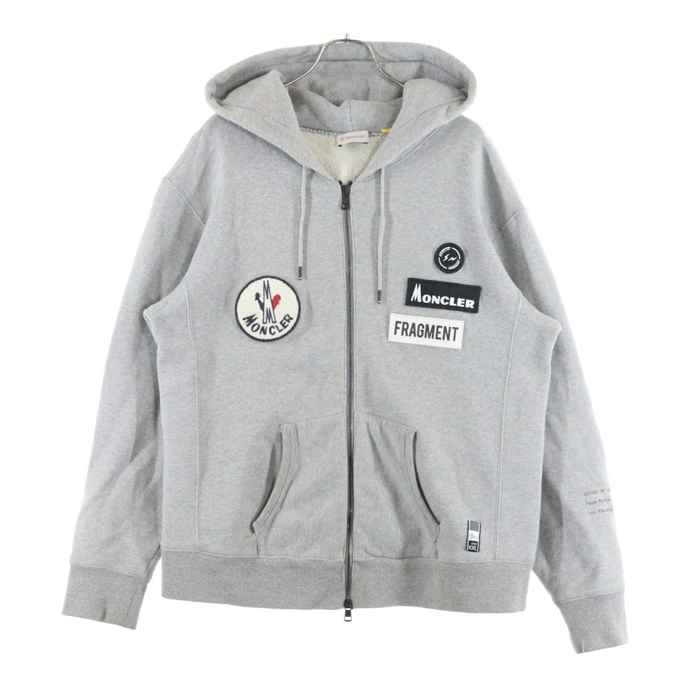 MONCLER(モンクレール) 18AW ×Fragment MAGLIA ZIP HOODIE D209U8400450 フラグメント 藤原ヒロシ マグリア ジップアップパーカー フーディ グレー