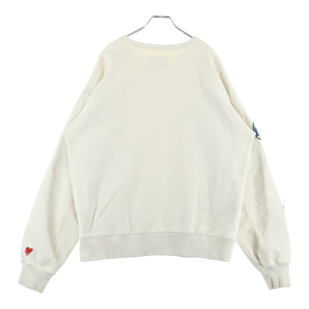 Emotionally Unavailable(エモーショナリー アンアヴェイラブル) フロントロゴプリント クルーネックスウェットトレーナー ベージュ EU-A22-0000-022