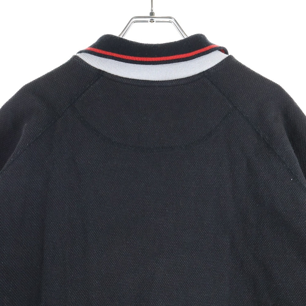 cvtvlist(カタリスト) ラバーワッペン オーバーサイズ コットン 半袖ポロシャツ カットソー ブラック 2101070302