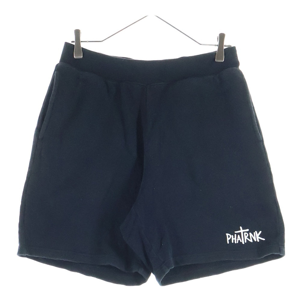 PHATRNK(ファットランク) ワンポント ロゴ スウェット ハーフパンツ ショーツ ブラック