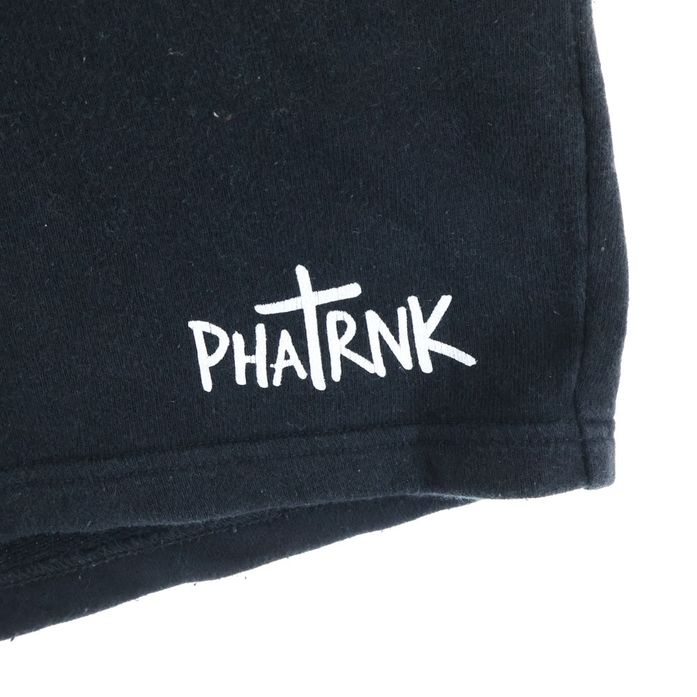 PHATRNK(ファットランク) ワンポント ロゴ スウェット ハーフパンツ ショーツ ブラック