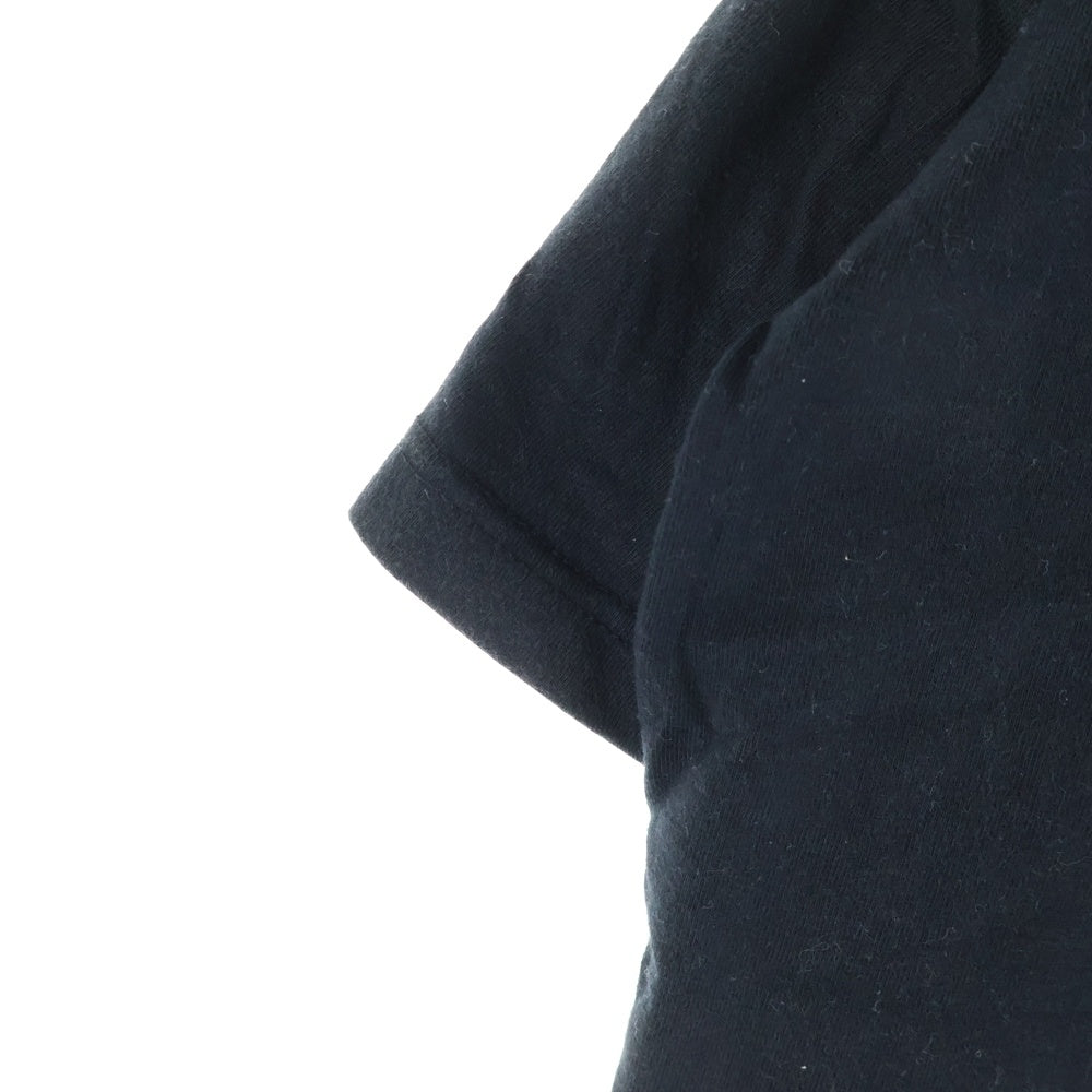 PHATRNK(ファットランク) バック ロゴ スマイル プリント クルーネック半袖Tシャツカットソー ブラック