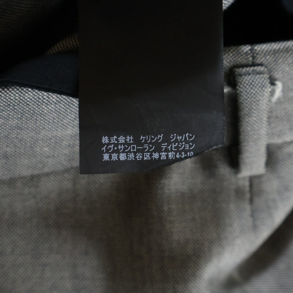 SAINT LAURENT PARIS(サンローランパリ) Classic Slim Gabardine Wool Trousers Pants クラシック スリム ウール トラウザーパンツ グレー 460705