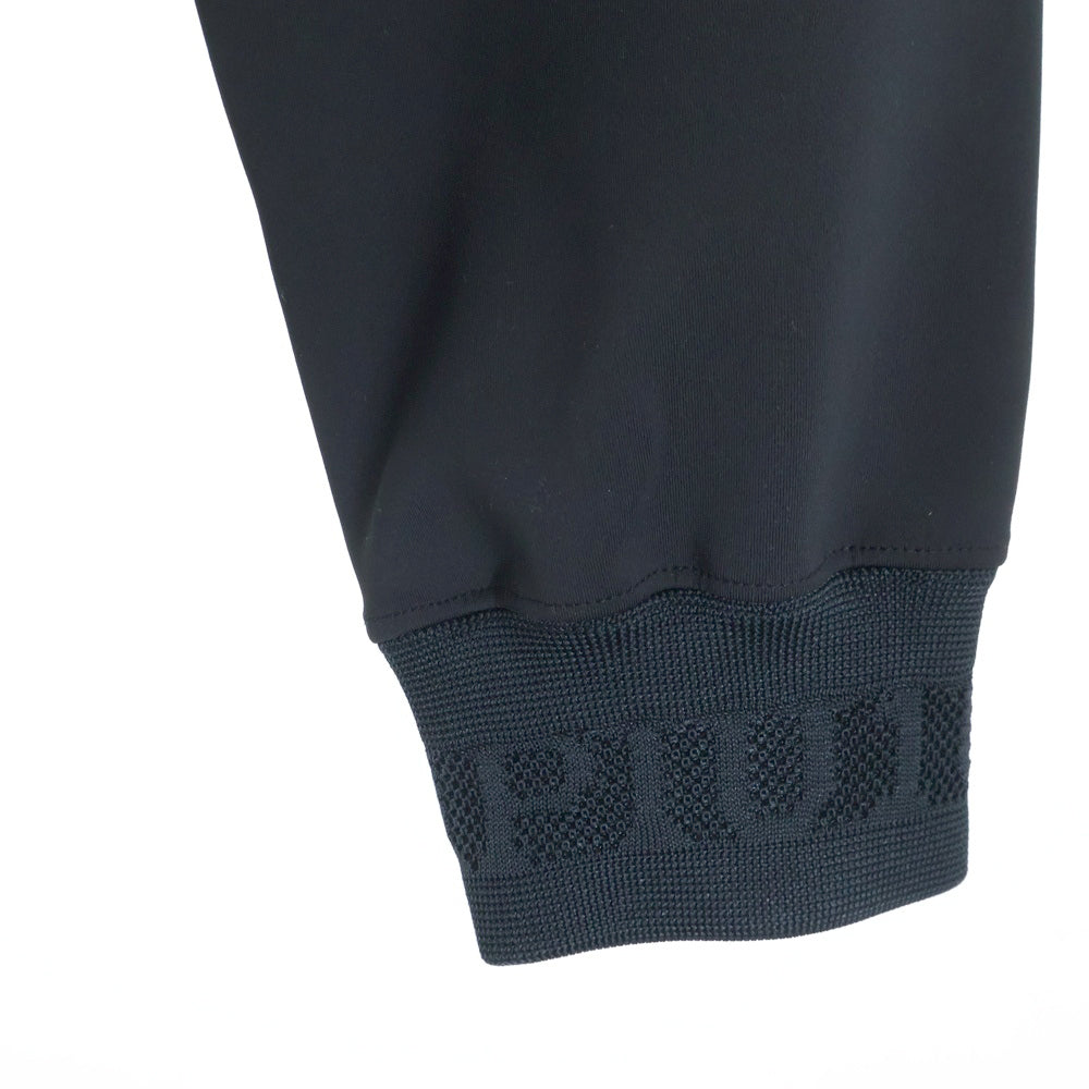 1 PIU 1 UGUALE 3(ウノピゥウノウグァーレトレ) 113 SPORT COMBINATION SPORT ZIP UP PARKA ベロア ジップアップパーカー フーディ ブラック SK035