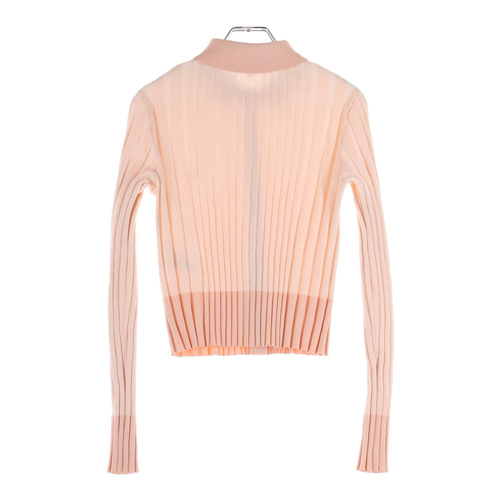 MAISON KITSUNE(メゾンキツネ) 22AW BABY FOX PATCH BOXY CARDIGAN OW00504KT1121 ベイビーフォックスパッチ ボクシーカーディガン ピンク レディース