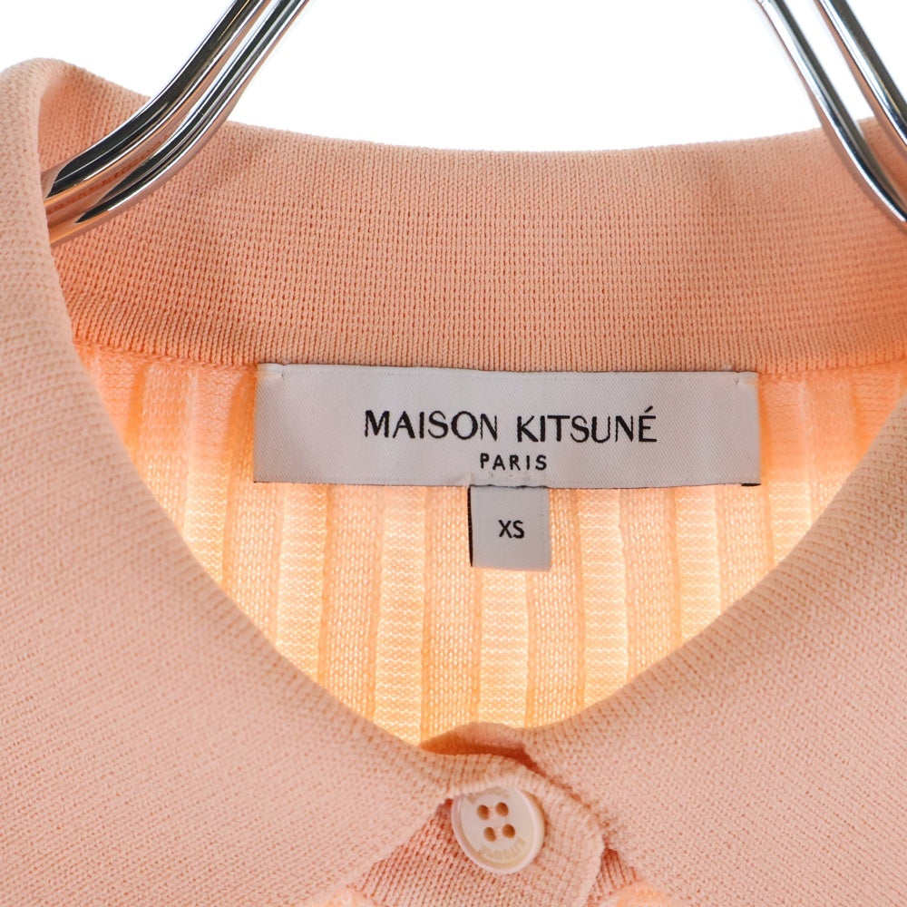 MAISON KITSUNE(メゾンキツネ) 22AW BABY FOX PATCH BOXY CARDIGAN OW00504KT1121 ベイビーフォックスパッチ ボクシーカーディガン ピンク レディース