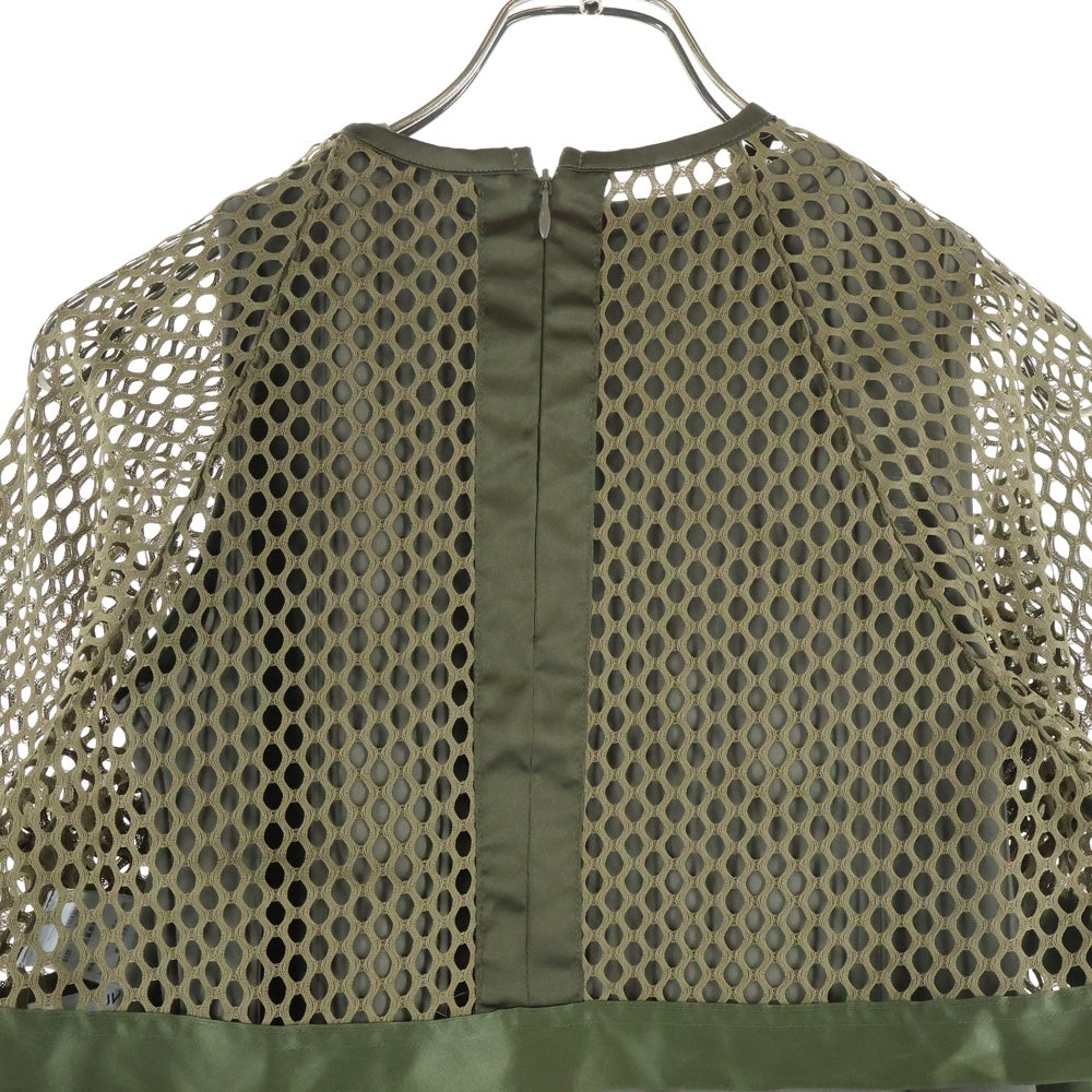 UN3D.(アンスリード) 2WAYメッシュ ドッキング ハーフスリーブ ワンピース カーキ レディース 522310304301-01