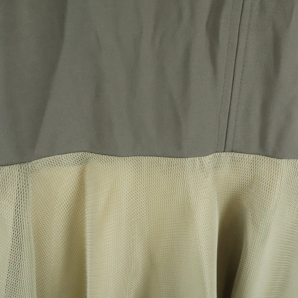 UN3D.(アンスリード) 2WAYメッシュ ドッキング ハーフスリーブ ワンピース カーキ レディース 522310304301-01