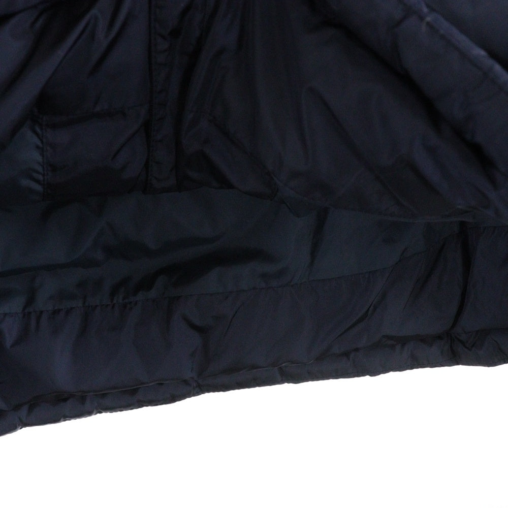 MONCLER(モンクレール) 15AW FLAMMETTE A20934993105 54155 フラメッテ ワッペンロゴ フーデッド ジップアップ ダウン ロング ジャケット コート ネイビー レディース