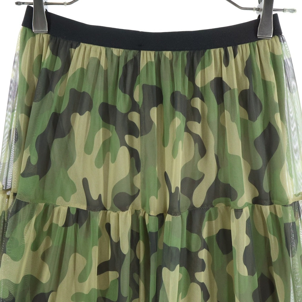 Mila Owen(ミラオーウェン) カモ レース 2wayチュールロングスカート レディース カーキ 09WFS182036