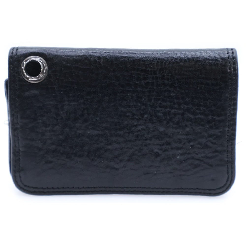 CHROME HEARTS(クロムハーツ) CARD CASE グロメット付きレザーカードケース ブラック