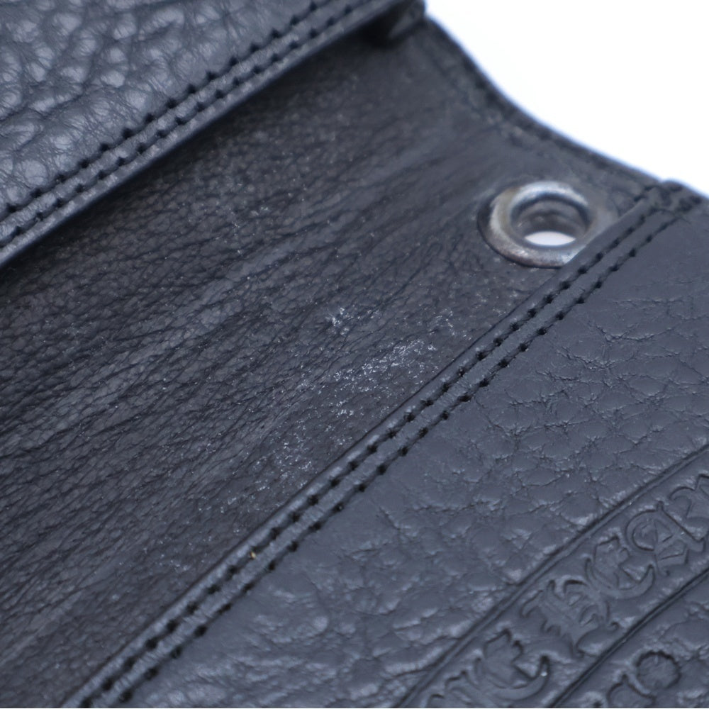 CHROME HEARTS(クロムハーツ) CARD CASE グロメット付きレザーカードケース ブラック