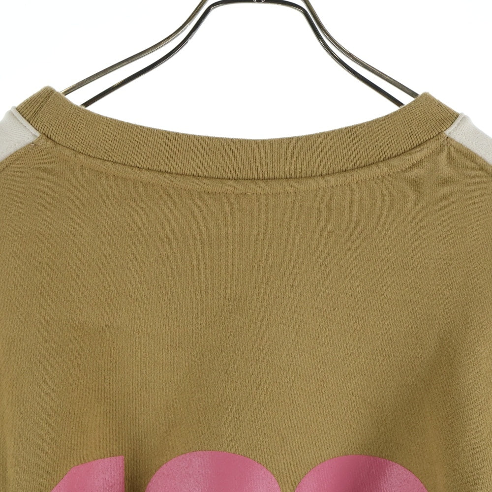 RIVINGTON roi Rebis(リヴィントンロイレビス ) 24SS AGAPE CREWNECK フロントロゴプリント クロップド丈スウェットトレーナー ベージュ