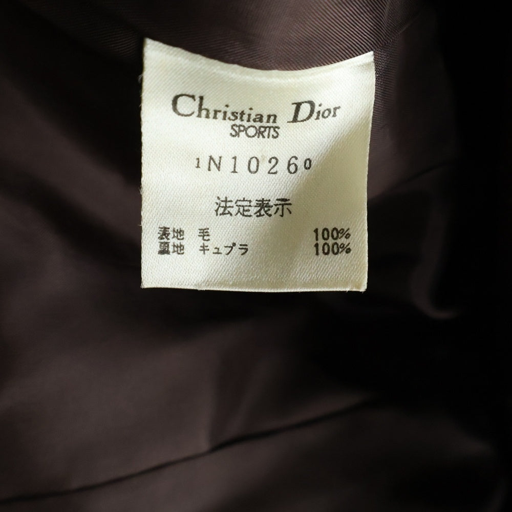 Christian Dior(クリスチャンディオール) SPORTS 90S フロントワンポイントロゴパッチ刺繍 テーラードジャケット ブラウン 1N10260