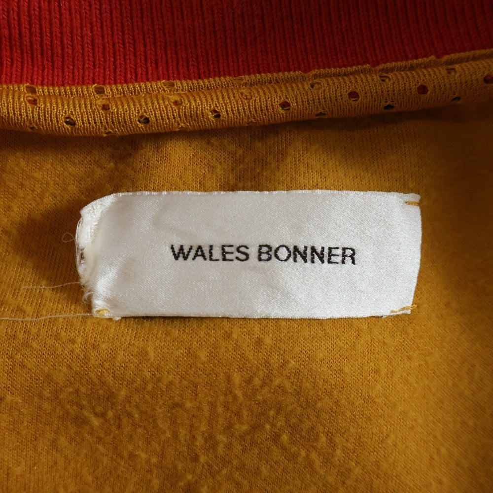 Wales Bonner(ウェールズ ボナー) 21AW TRACK JACKET フロントワンポイントロゴ刺繍 トラックジャケット ジャージ マスタード