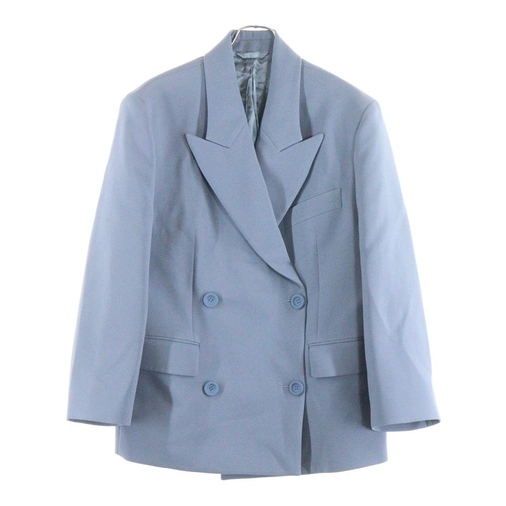 Acne Studios(アクネ ストゥディオズ) 23SS Oversized Double Tailord Jacket FN-WN-SUIT000455 オーバーサイズ ダブルテーラードジャケット ブルー レディース