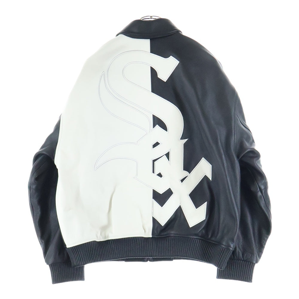 SUPREME(シュプリーム) 25AW Chicago White Sox Leather Varsity Jacket シカゴ ホワイトソックス レザー バーシティジャケット ブラック