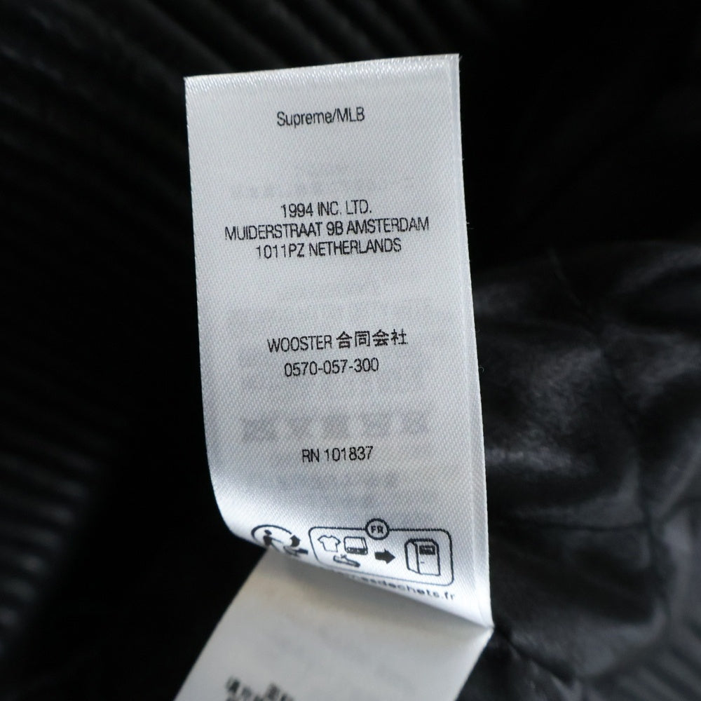 SUPREME(シュプリーム) 25AW Chicago White Sox Leather Varsity Jacket シカゴ ホワイトソックス レザー バーシティジャケット ブラック