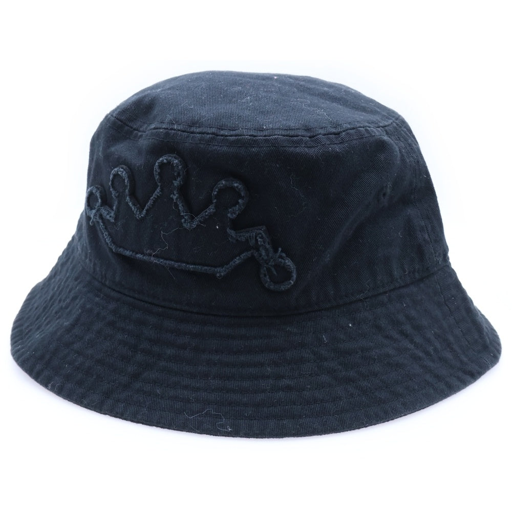 STUSSY(ステューシー) BUCKET HAT CROWN APPLIQUE 1321205 クラウン アップリケ バケットハット ブラック