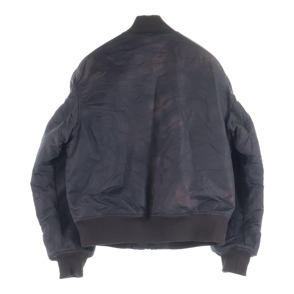 STUSSY(ステューシー) DYED NYLON BOMBER MA-1 115694 ダイド ナイロンボンバージャケット ブルゾンジャケット ブラック