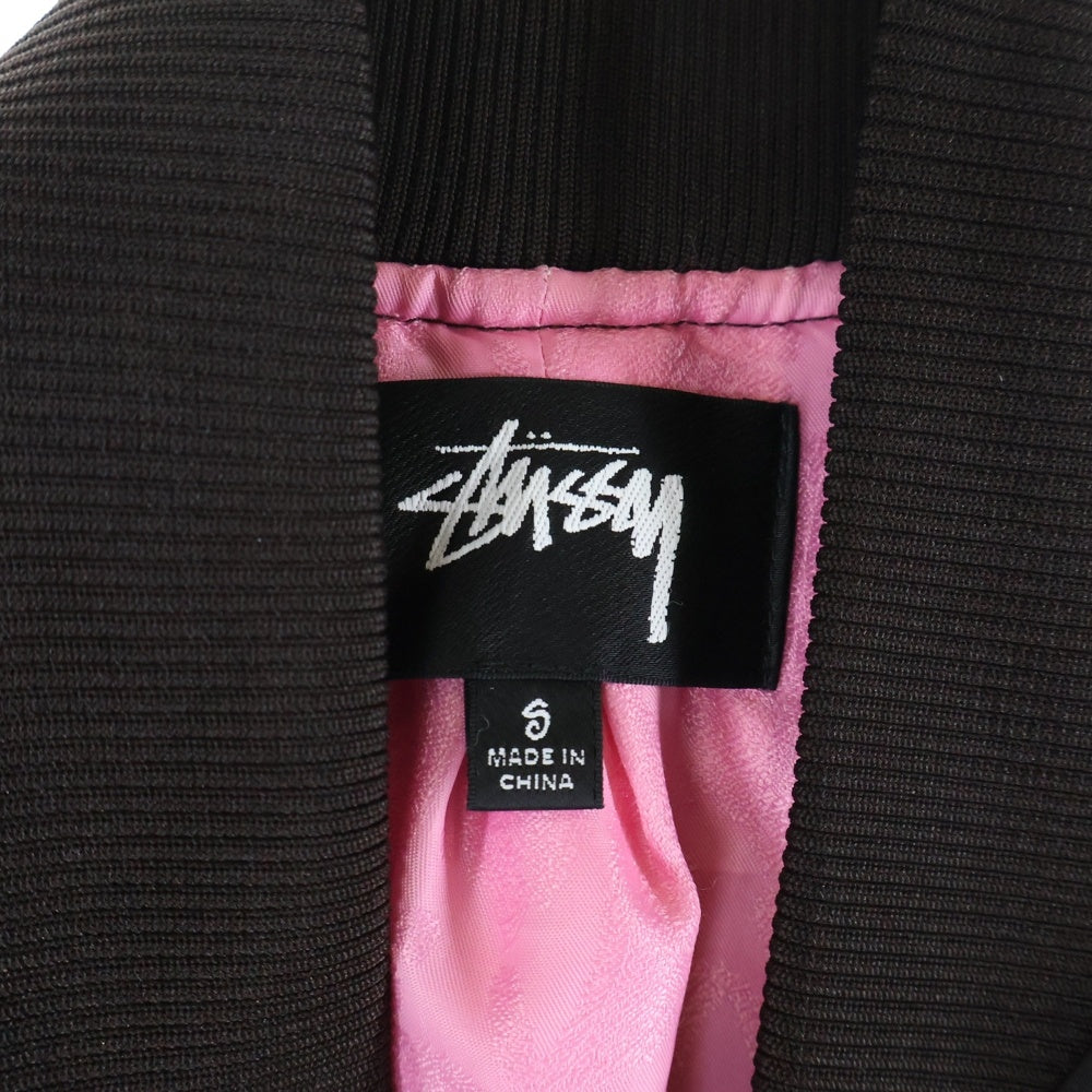 STUSSY(ステューシー) DYED NYLON BOMBER MA-1 115694 ダイド ナイロンボンバージャケット ブルゾンジャケット ブラック