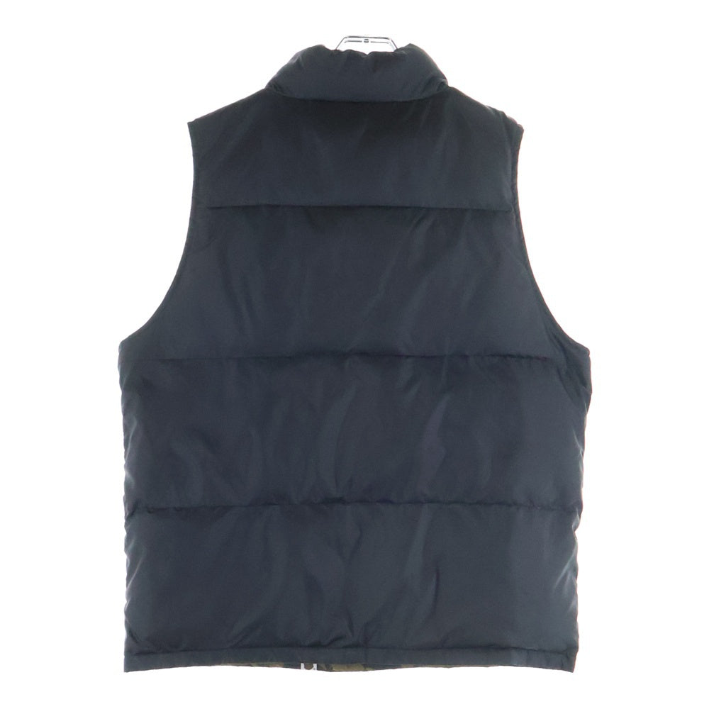 A BATHING APE(アベイシングエイプ) ワンポイントロゴ リバーシブル カモフラ ダウンベスト ブラック/カーキ 1870‐140‐053