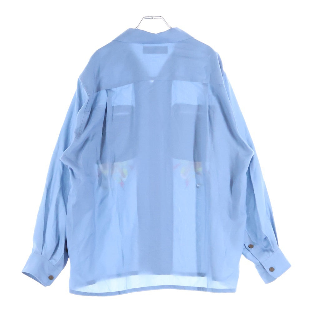 WACKO MARIA(ワコマリア) TIM LEHI HAWAIIAN SHIRT L/S ティム・リーハイ ハワイアンシャツ アロハシャツ 長袖シャツ ブルー 25FW-WMS-HI05