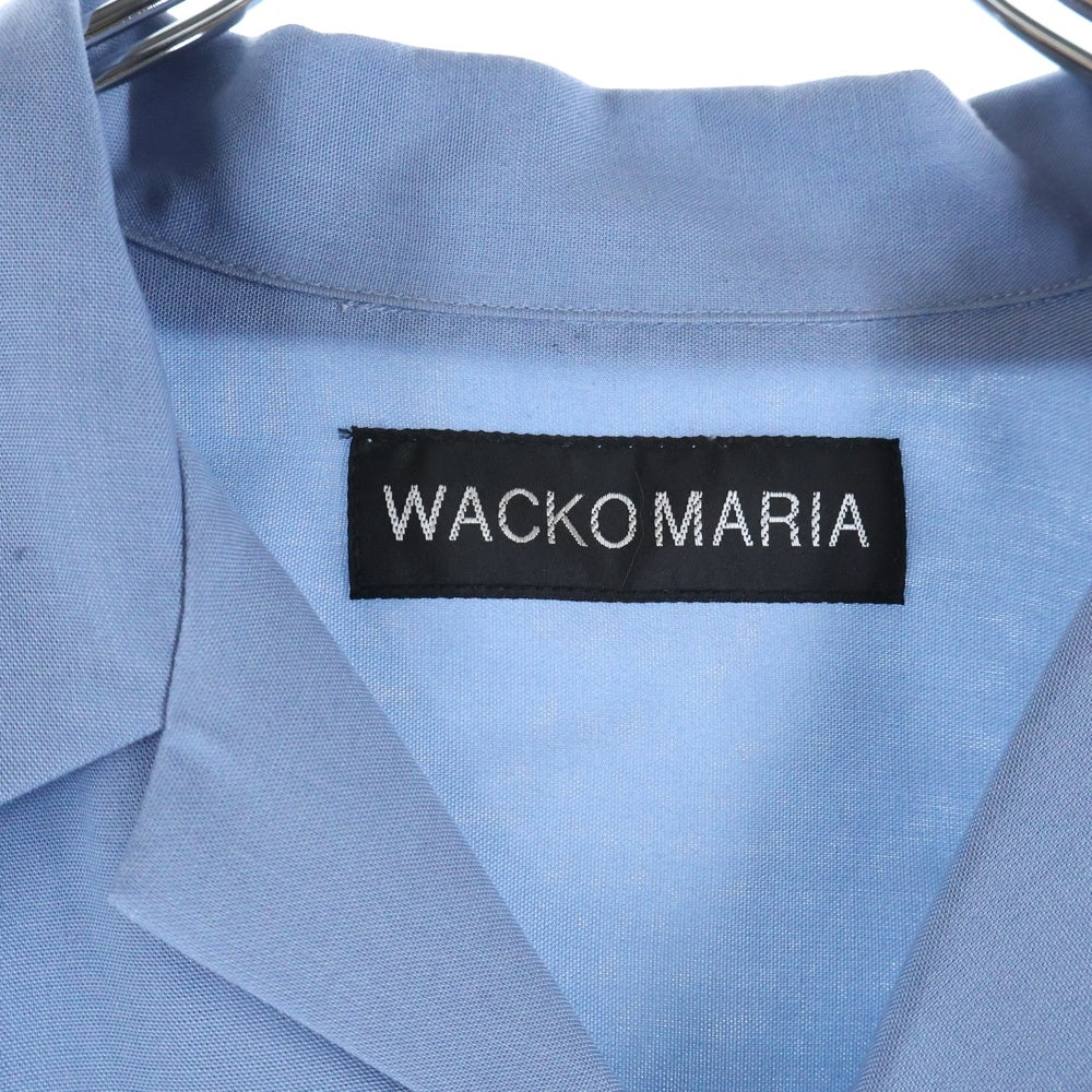 WACKO MARIA(ワコマリア) TIM LEHI HAWAIIAN SHIRT L/S ティム・リーハイ ハワイアンシャツ アロハシャツ 長袖シャツ ブルー 25FW-WMS-HI05