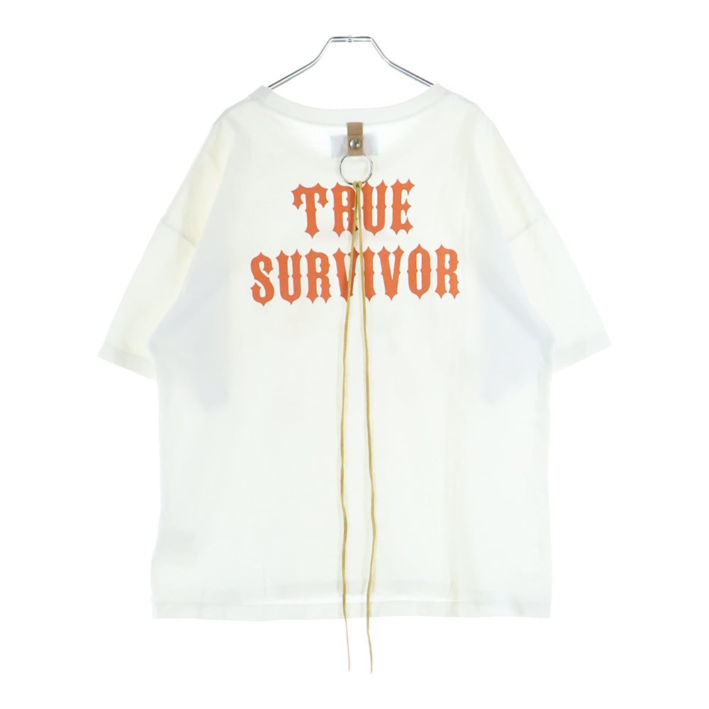 MINDSEEKER(マインドシーカー) 21AW TRUE SURVIVOR フロントプリント クルーネック半袖Tシャツカットソー ホワイト