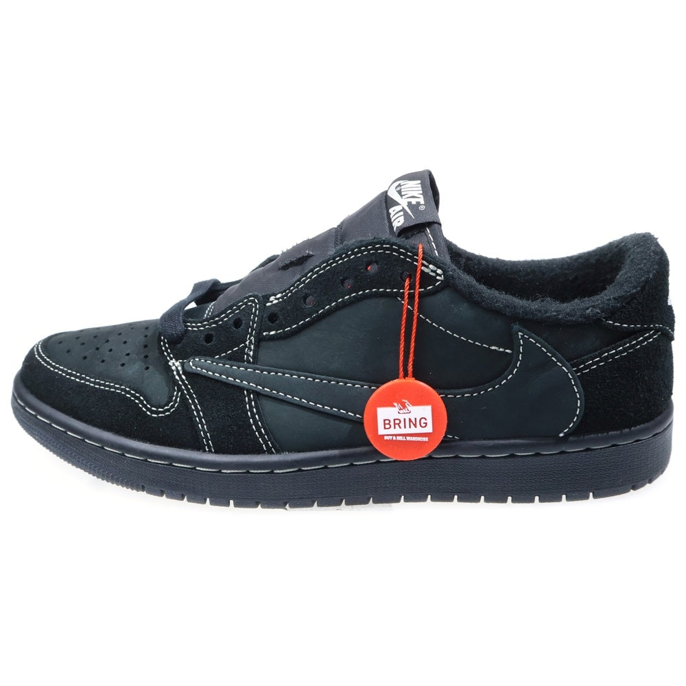 NIKE(ナイキ) ×TRAVIS SCOTT AIR JORDAN 1 LOW OG SP BLACK PHANTOM DM7866-001 エアジョーダン1 ブラックファントム ローカットスニーカー ブラック US8.5/26.5cm