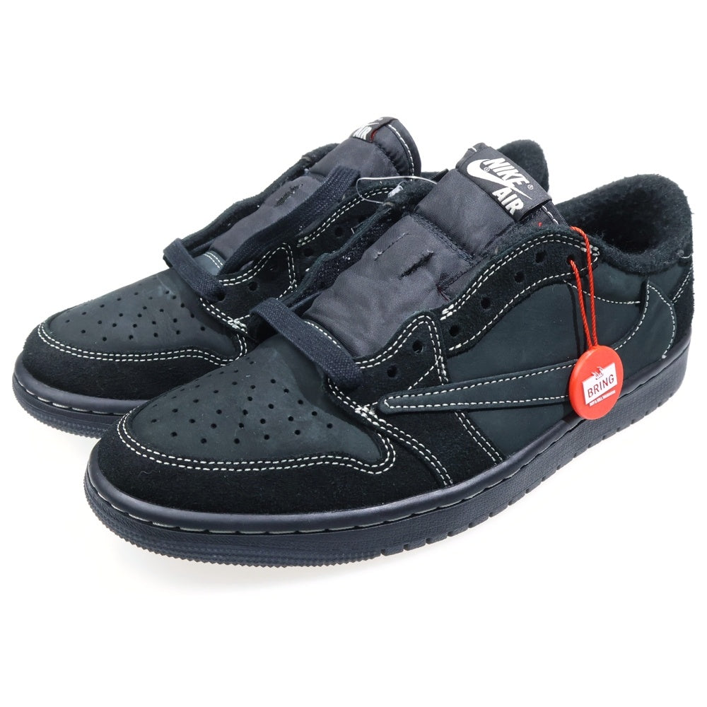 NIKE(ナイキ) ×TRAVIS SCOTT AIR JORDAN 1 LOW OG SP BLACK PHANTOM DM7866-001 エアジョーダン1 ブラックファントム ローカットスニーカー ブラック US8.5/26.5cm